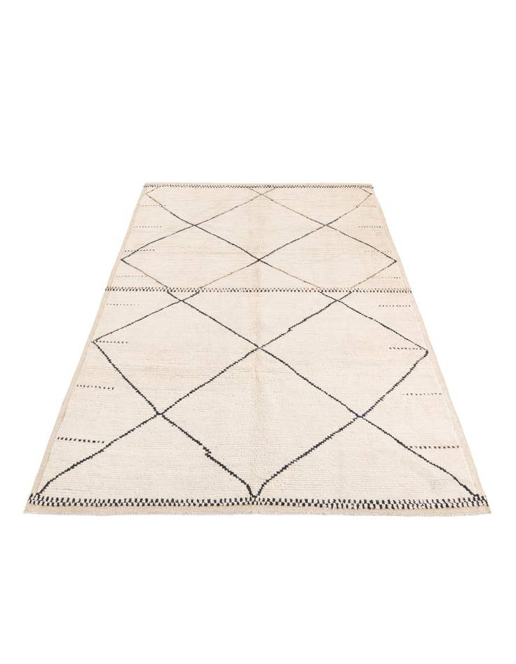 Detail image of 6' 3 x 9' 5 Hand Knotted Moroccan Wool Rug