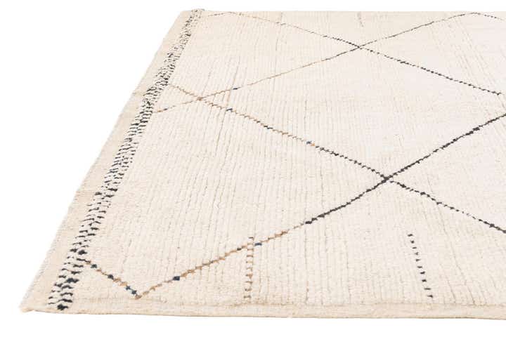 6' 3 x 9' 5 Hand Knotted Moroccan Wool Rug