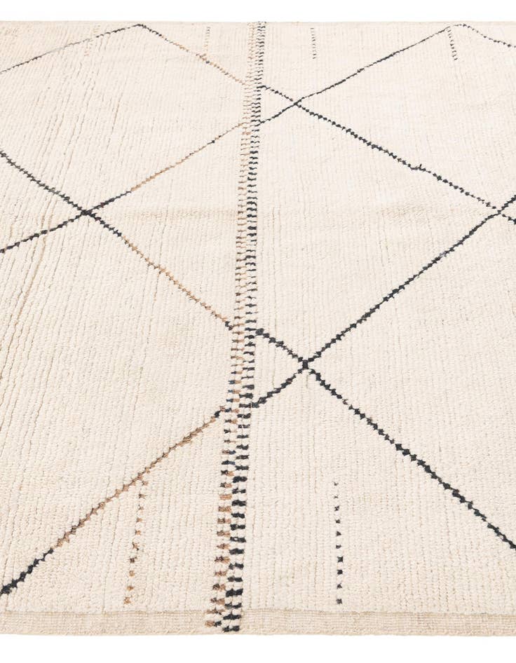 Detail image of 6' 3 x 9' 5  Hand Knotted Moroccan Wool Rug