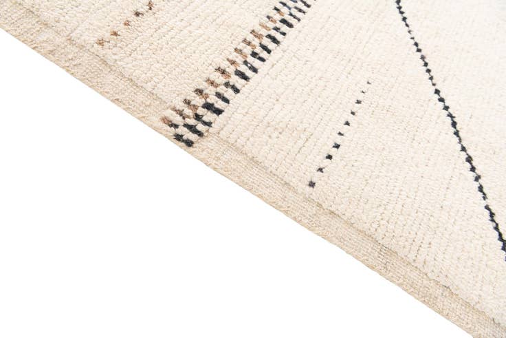 Detail image of 6' 3 x 9' 5 Hand Knotted Moroccan Wool Rug