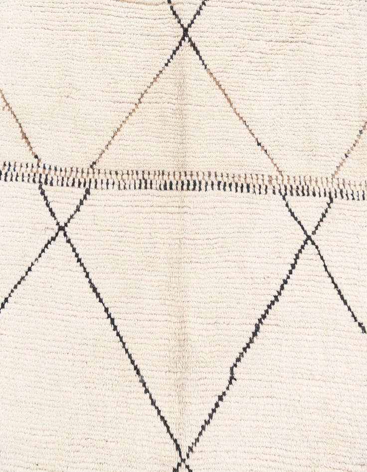 Detail image of 6' 3 x 9' 5  Hand Knotted Moroccan Wool Rug