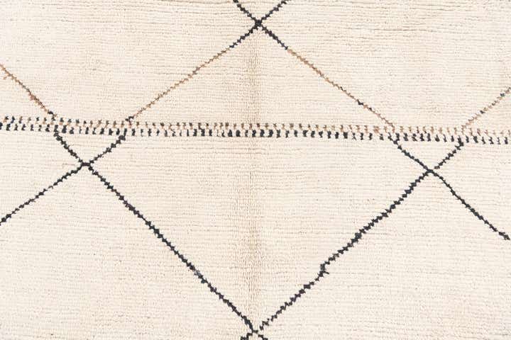 6' 3 x 9' 5 Hand Knotted Moroccan Wool Rug