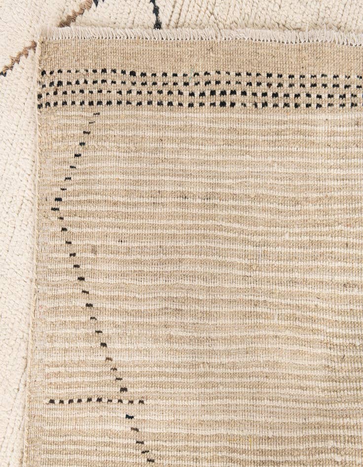 Detail image of 6' 3 x 9' 5  Hand Knotted Moroccan Wool Rug