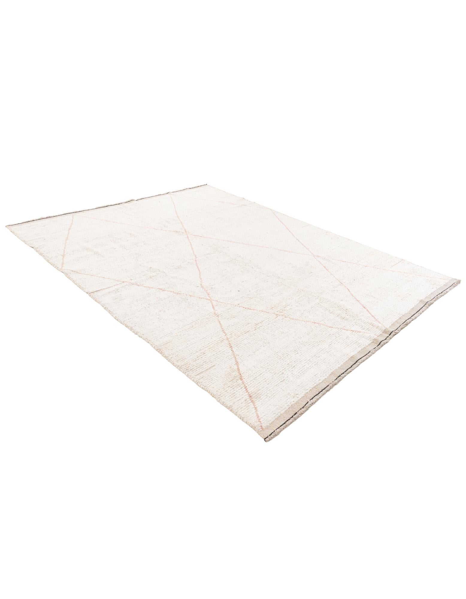 6' 10 x 8' 9 Hand Knotted Moroccan Wool Rug