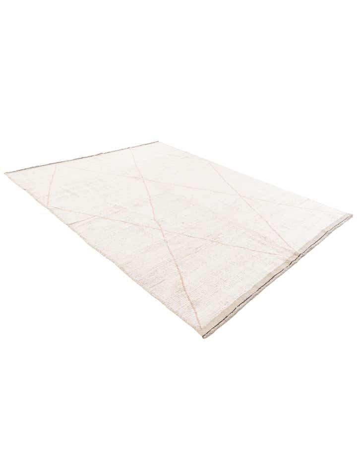 6' 10 x 8' 9 Hand Knotted Moroccan Wool Rug