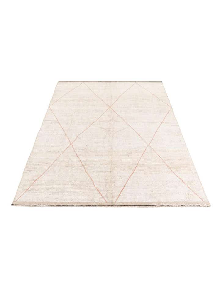 6' 10 x 8' 9 Hand Knotted Moroccan Wool Rug