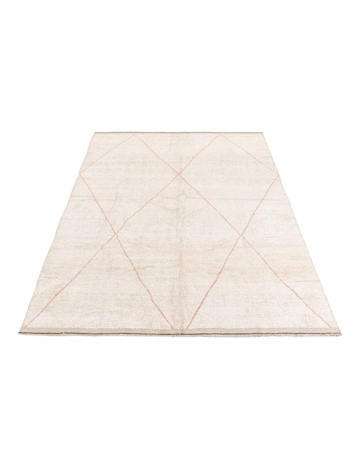 Detail image of 6' 10 x 8' 9 Hand Knotted Moroccan Wool Rug
