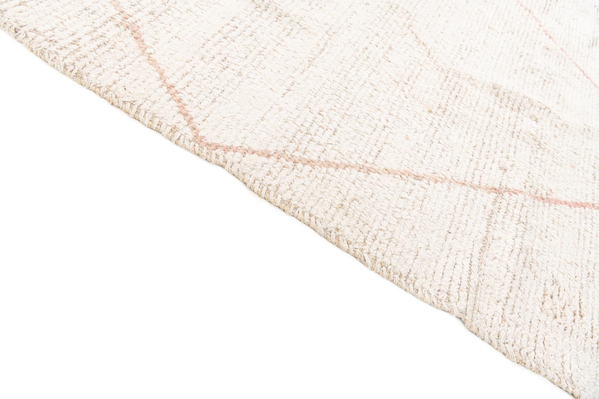 6' 10 x 8' 9 Hand Knotted Moroccan Wool Rug