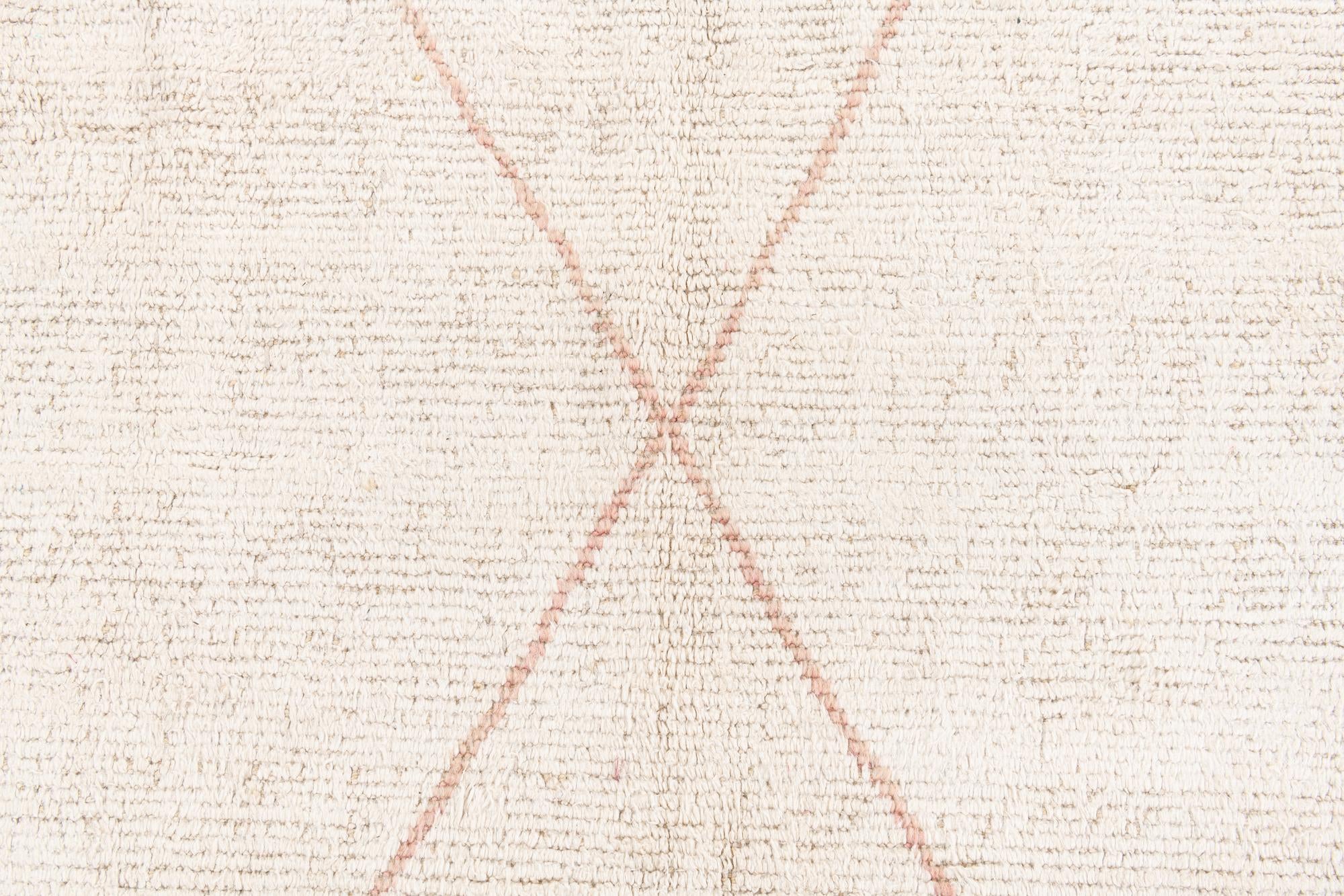 6' 10 x 8' 9 Hand Knotted Moroccan Wool Rug