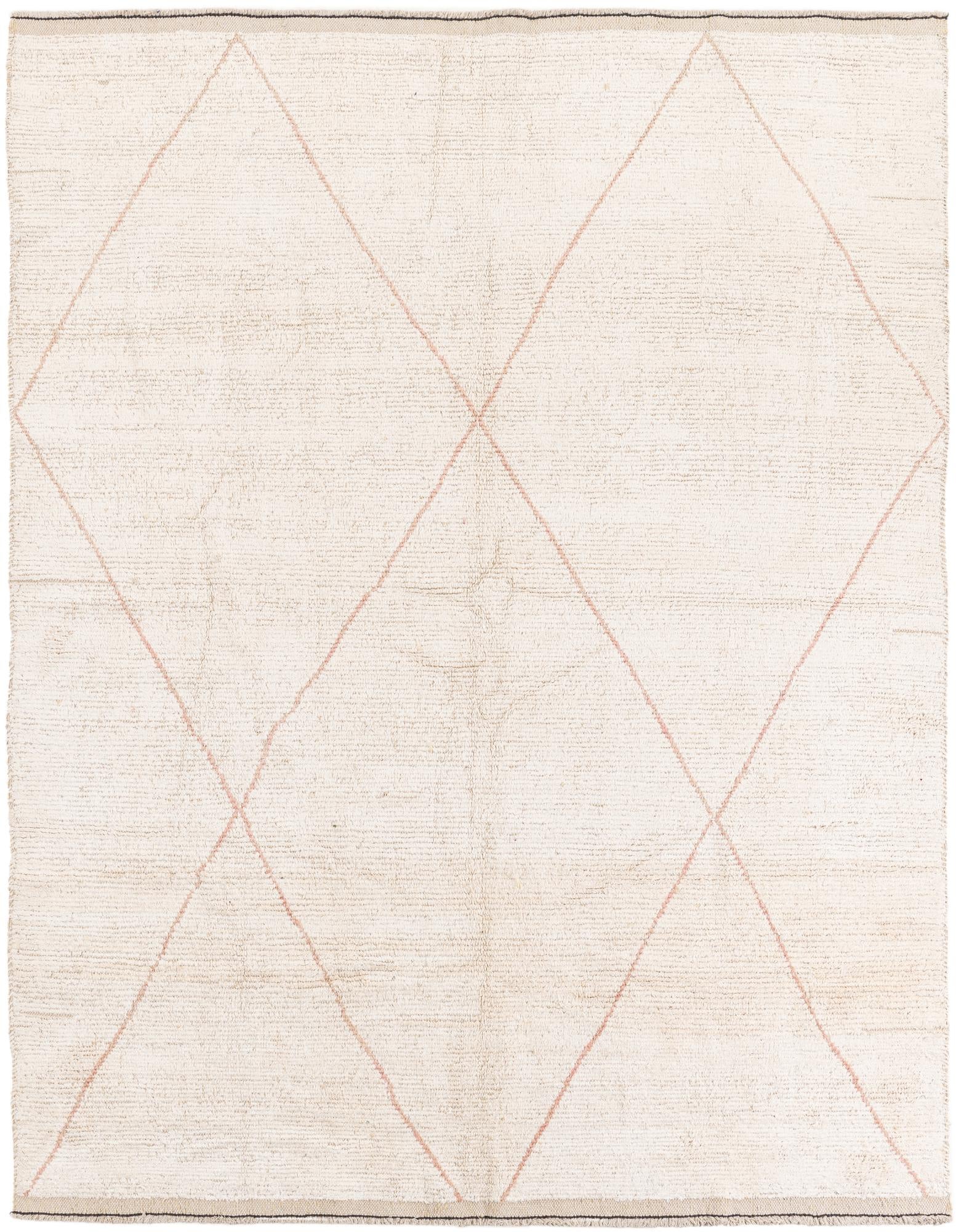 6' 10 x 8' 9 Hand Knotted Moroccan Wool Rug
