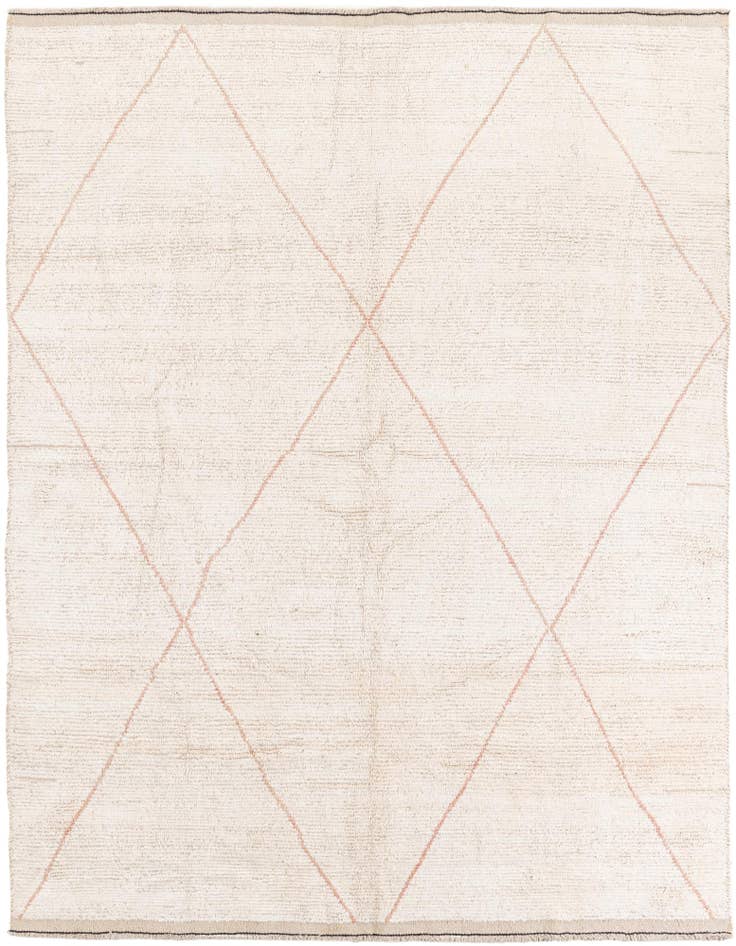 Detail image of 6' 10 x 8' 9 Hand Knotted Moroccan Wool Rug
