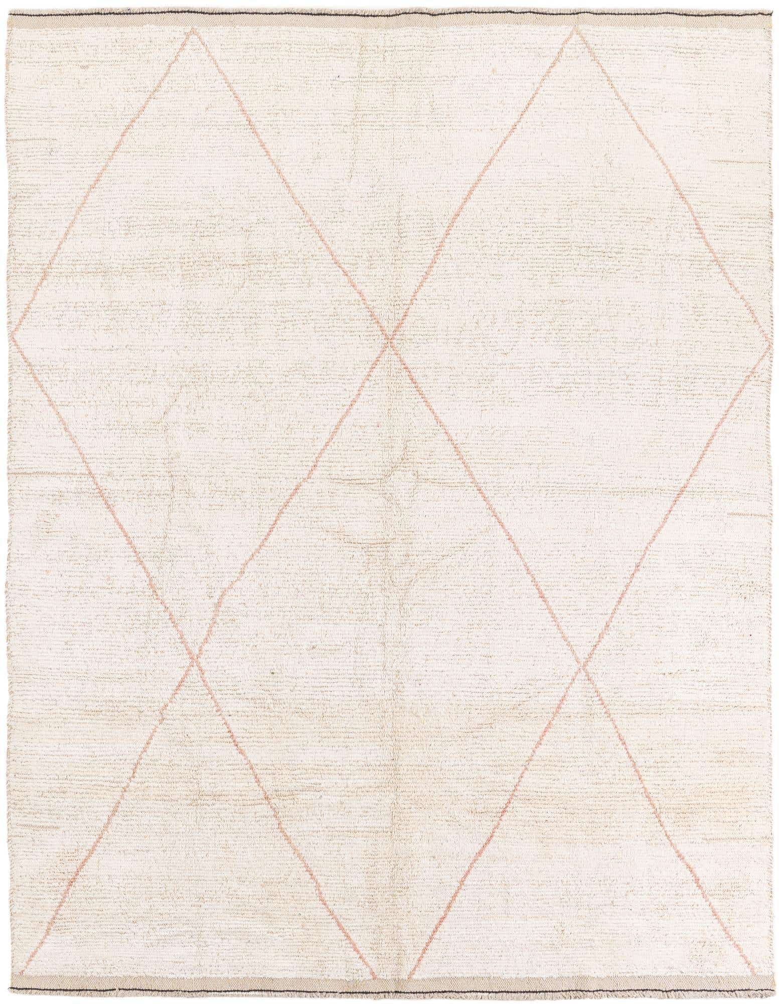 6' 10 x 8' 9 Hand Knotted Moroccan Wool Rug