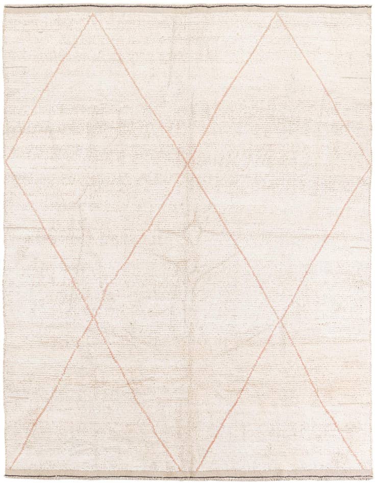 Detail image of 6' 10 x 8' 9 Hand Knotted Moroccan Wool Rug