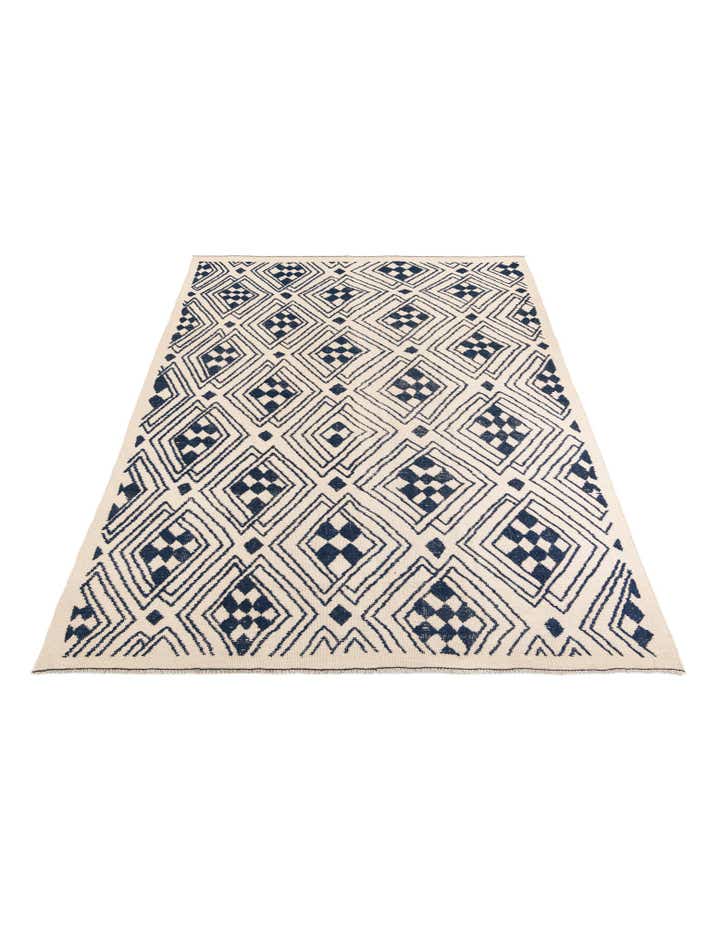 9' x 12' 2 Hand Knotted Moroccan Wool Rug