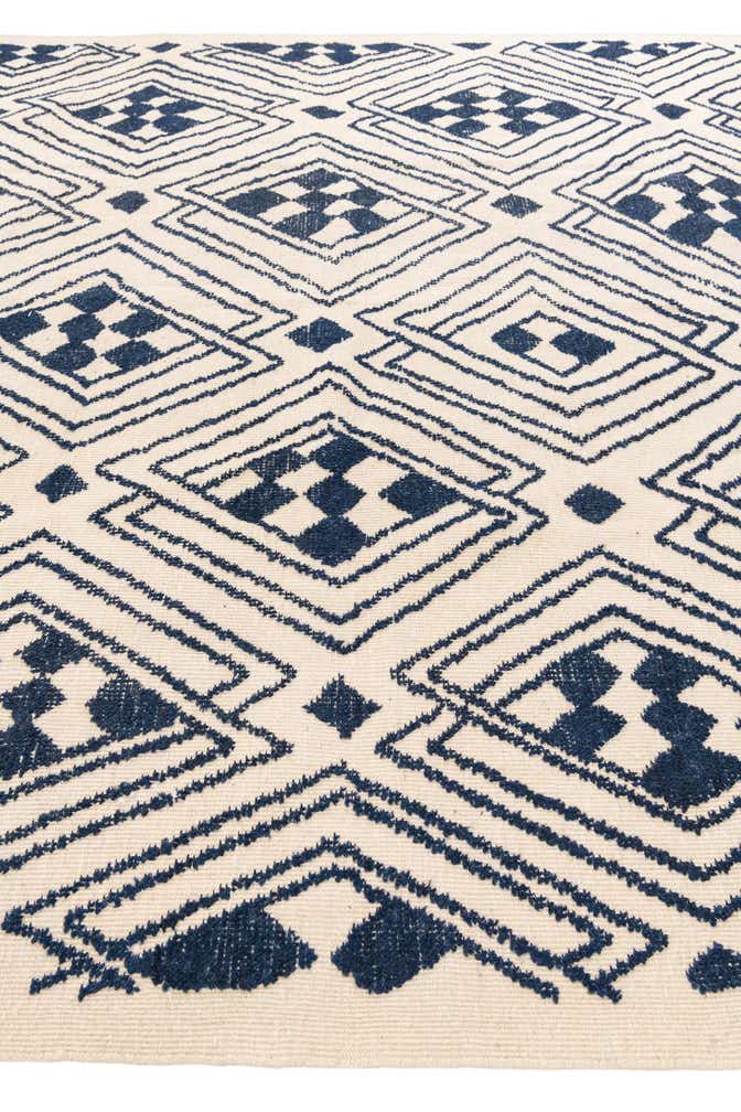 9' x 12' 2 Hand Knotted Moroccan Wool Rug