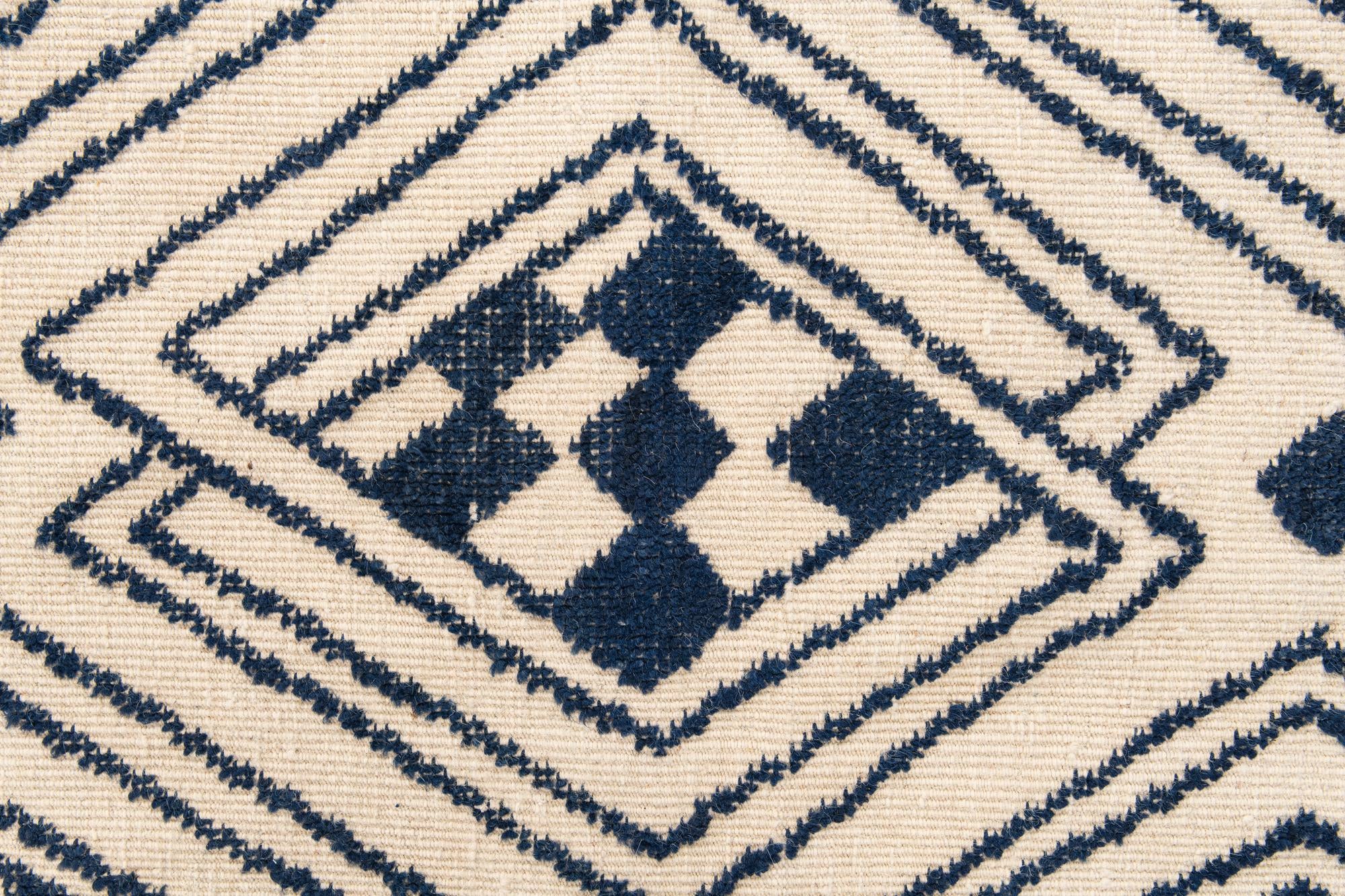 9' x 12' 2 Hand Knotted Moroccan Wool Rug