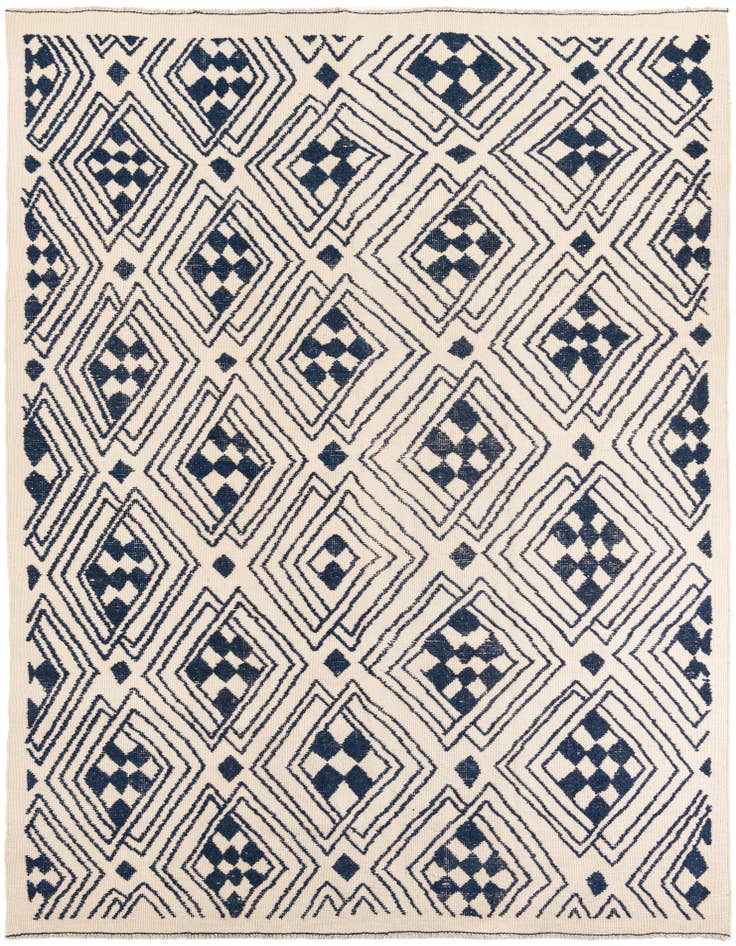 Detail image of 9' x 12' 2 Hand Knotted Moroccan Wool Rug