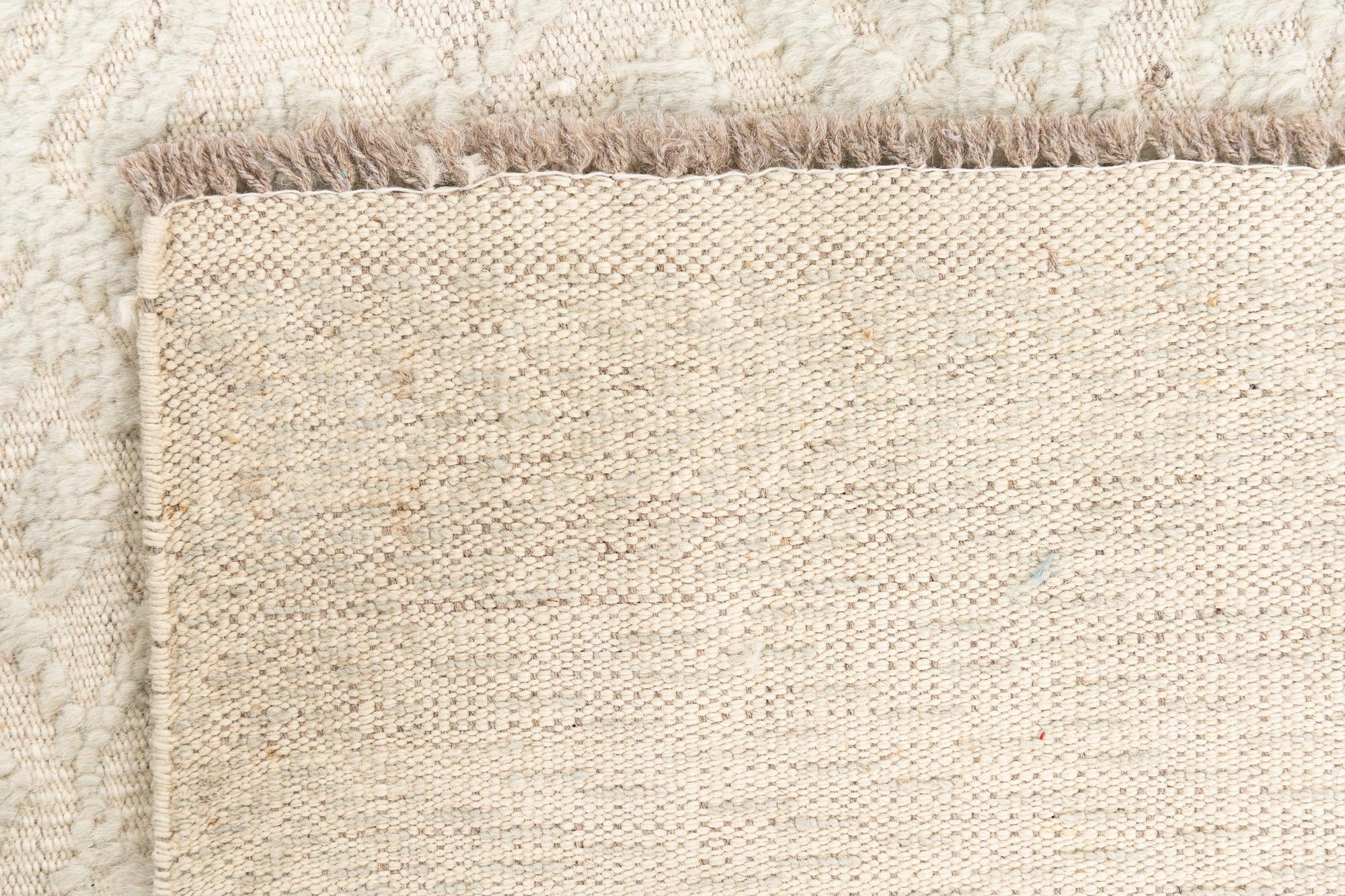 9' x 12' 10 Hand Knotted Moroccan Wool Rug