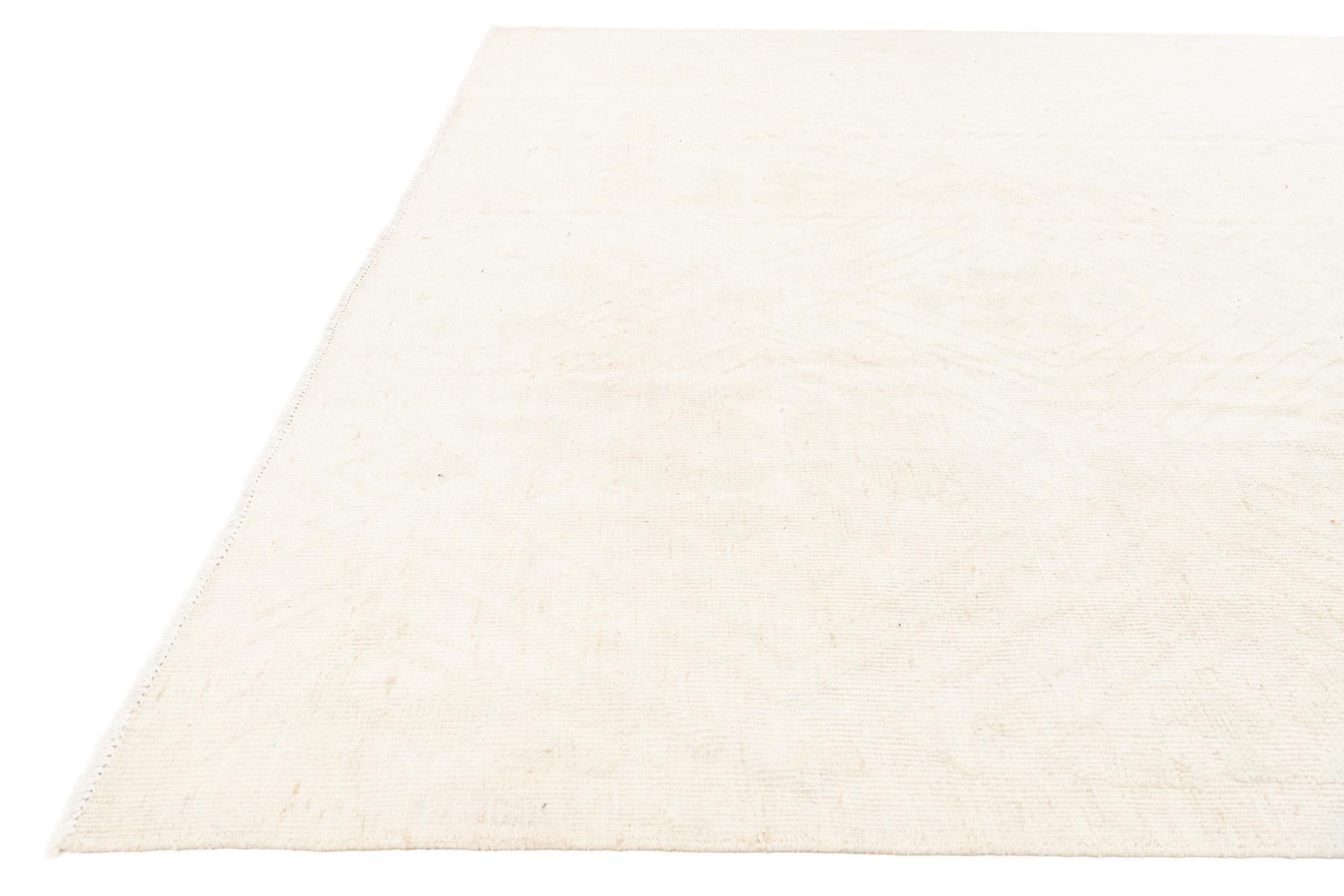 8' 10 x 12' 6 Hand Knotted Moroccan Wool Rug