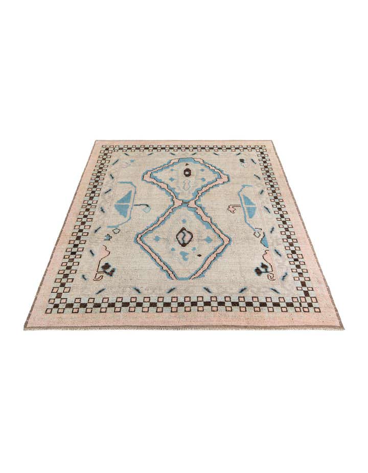 8' 9 x 10' 5 Hand Knotted Moroccan Wool Rug