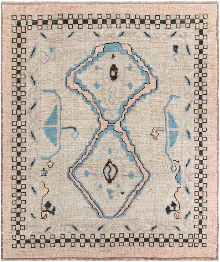 8' 9 x 10' 5 Hand Knotted Moroccan Wool Rug