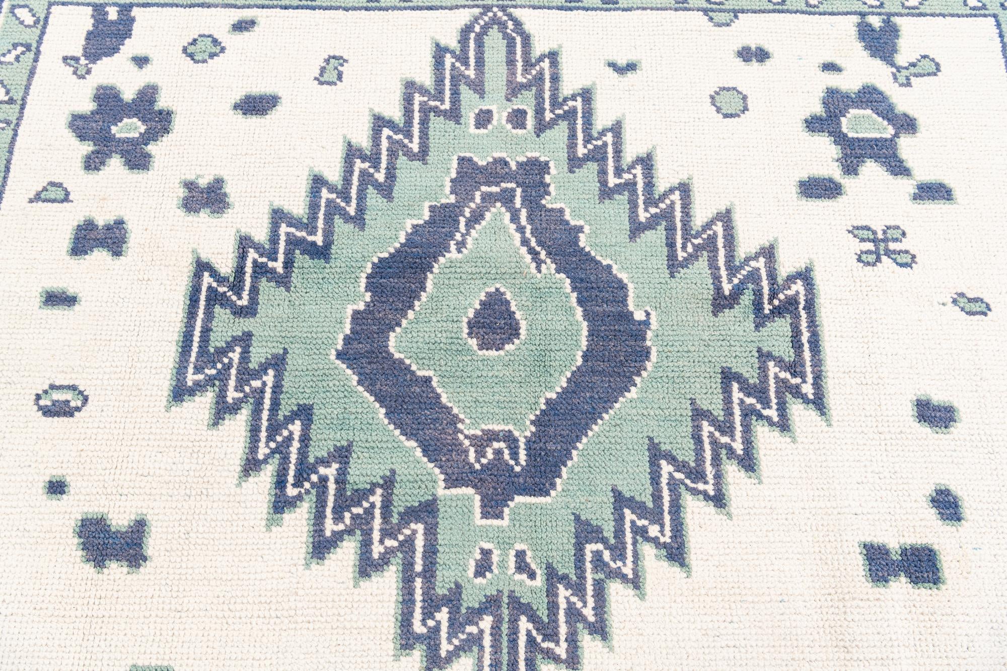 7' 10 x 9' 10 Hand Knotted Moroccan Wool Rug