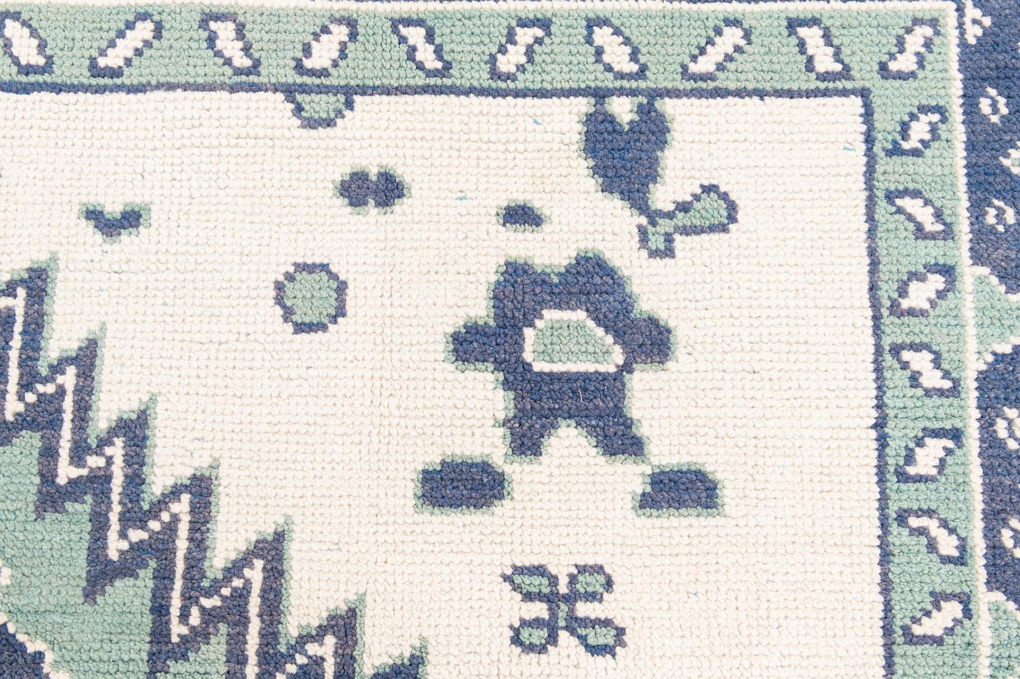 7' 10 x 9' 10 Hand Knotted Moroccan Wool Rug