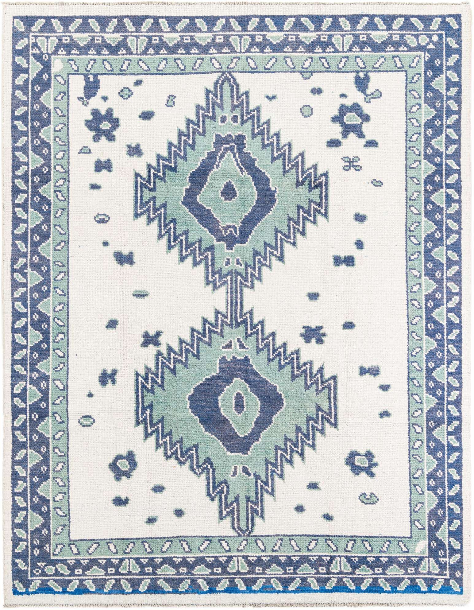 7' 10 x 9' 10 Hand Knotted Moroccan Wool Rug