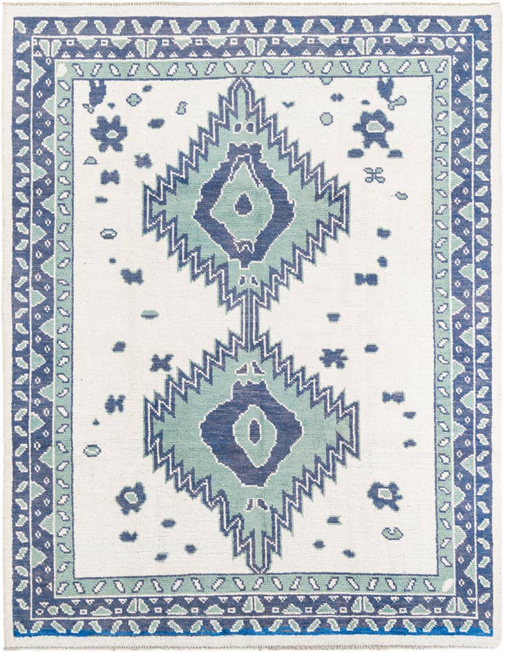 Detail image of 7' 10 x 9' 10 Hand Knotted Moroccan Wool Rug
