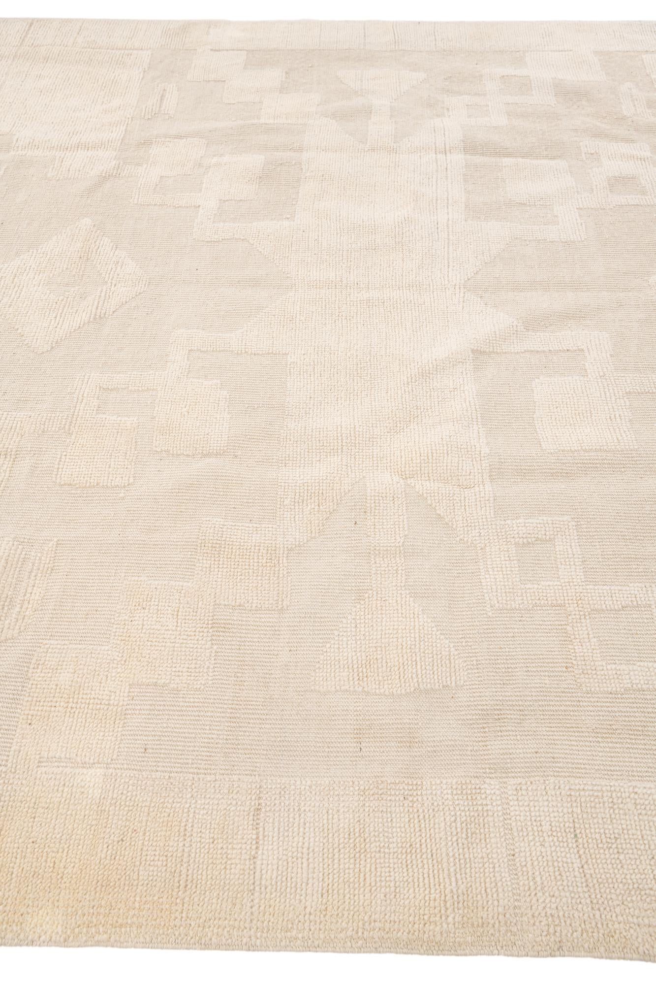7' 10 x 10' 3 Hand Knotted Moroccan Wool Rug