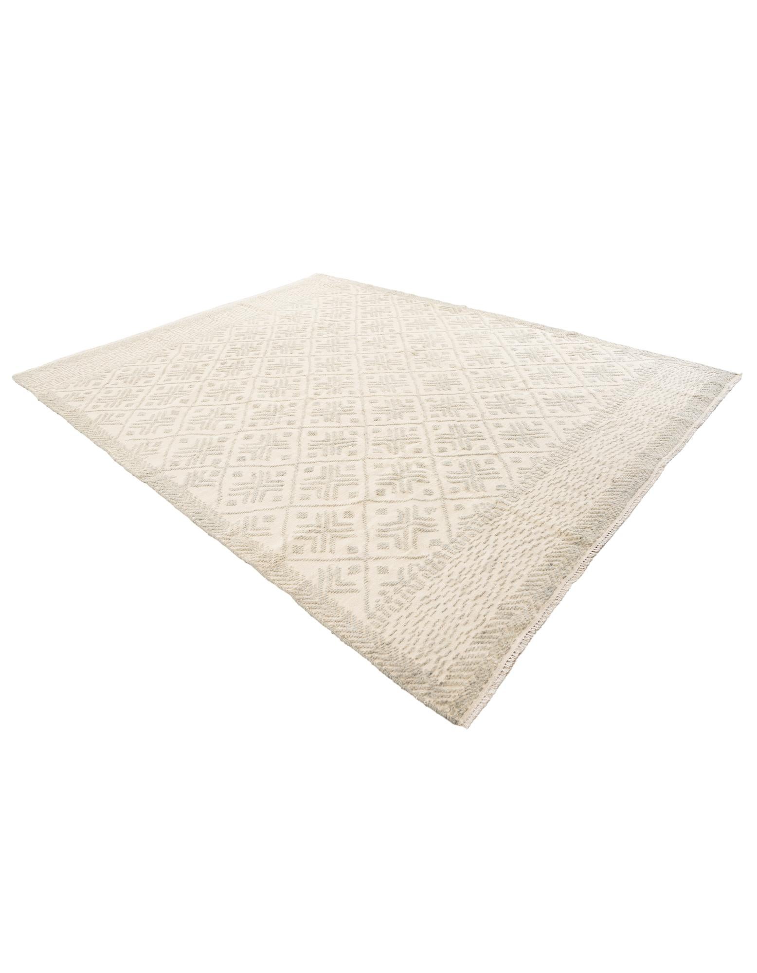 7' 10 x 9' 10 Hand Knotted Moroccan Wool Rug
