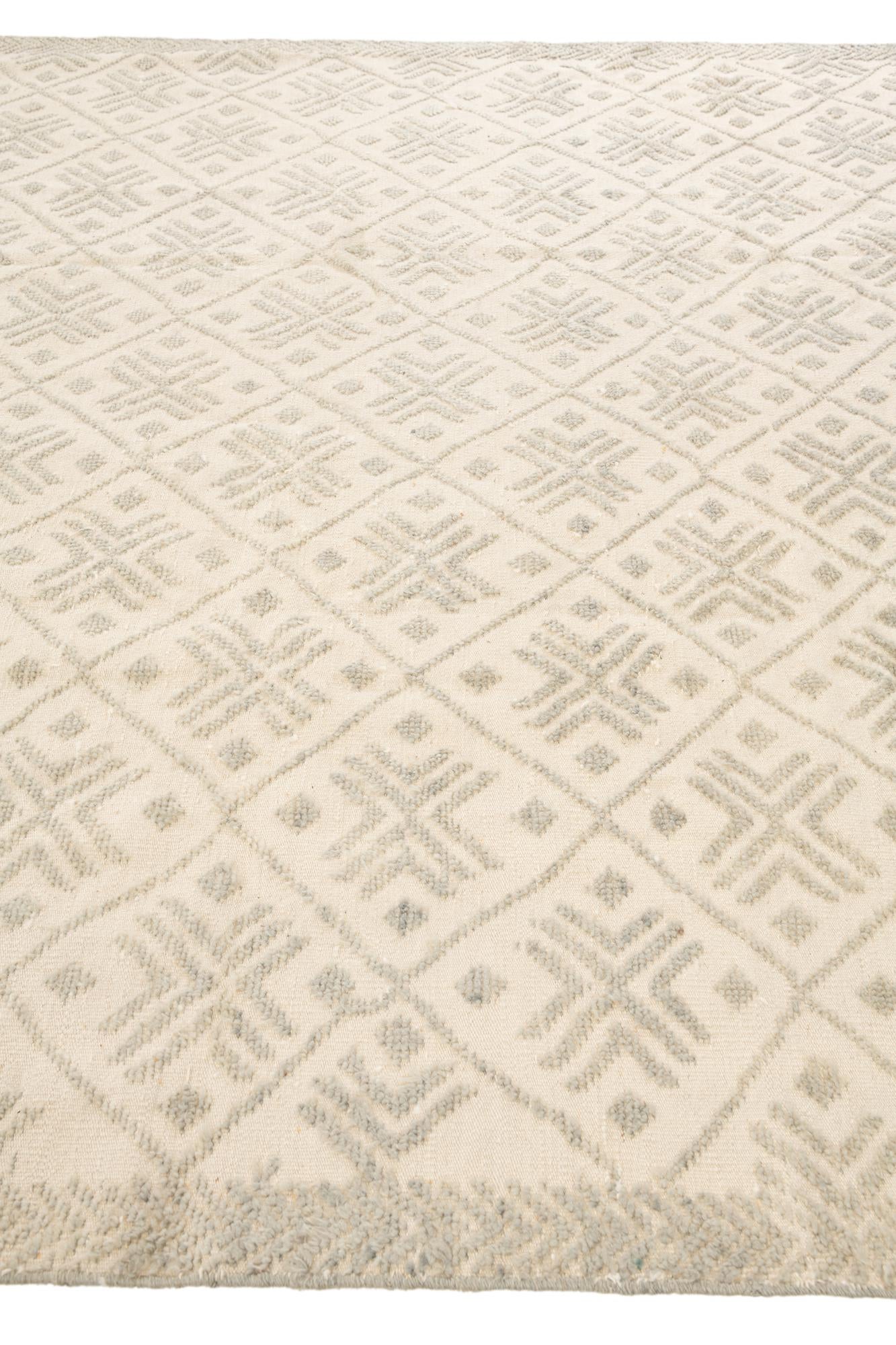 7' 10 x 9' 10 Hand Knotted Moroccan Wool Rug