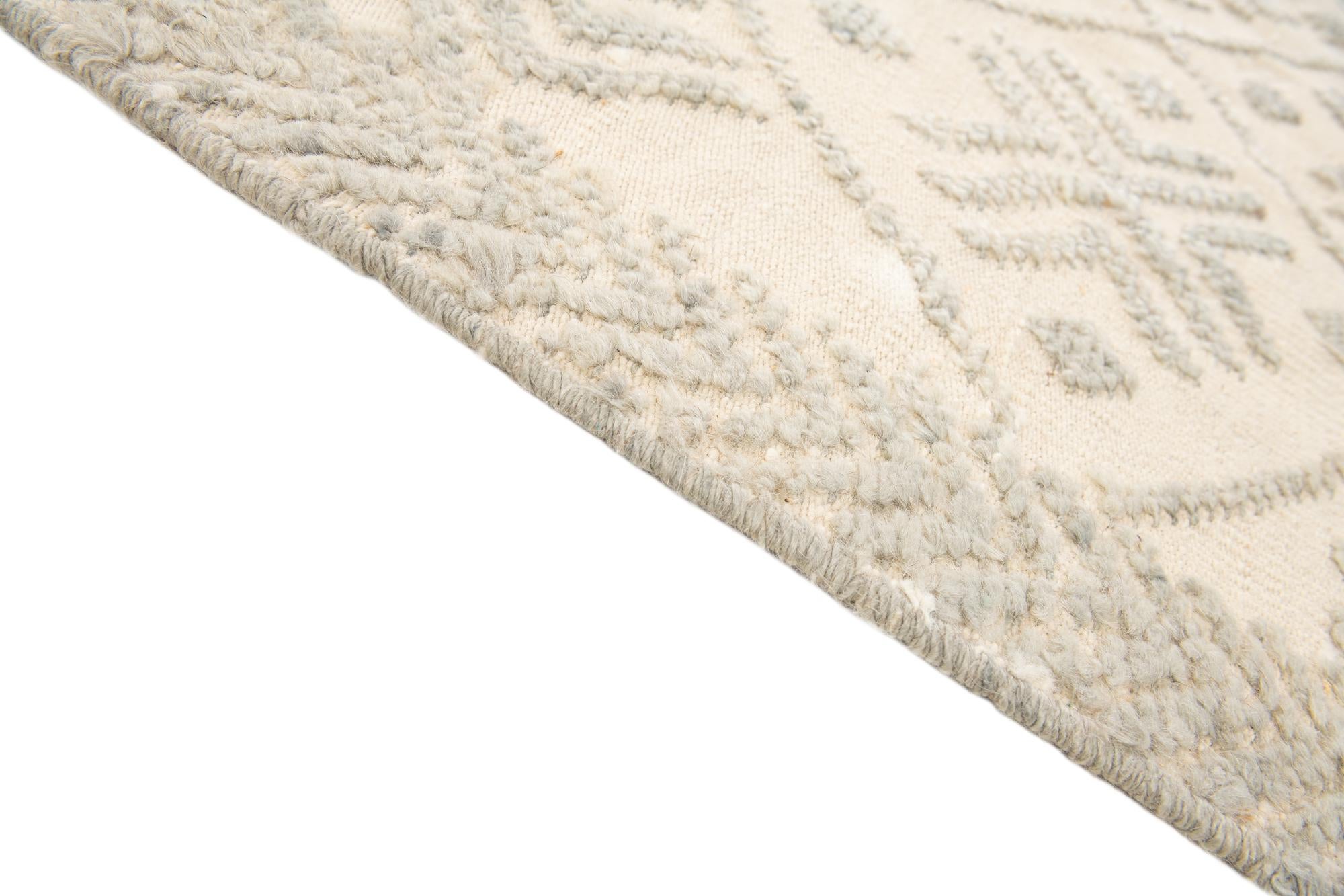 7' 10 x 9' 10 Hand Knotted Moroccan Wool Rug