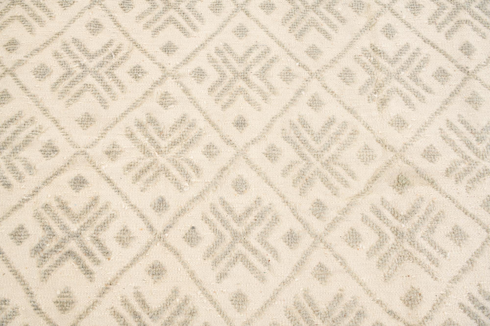 7' 10 x 9' 10 Hand Knotted Moroccan Wool Rug