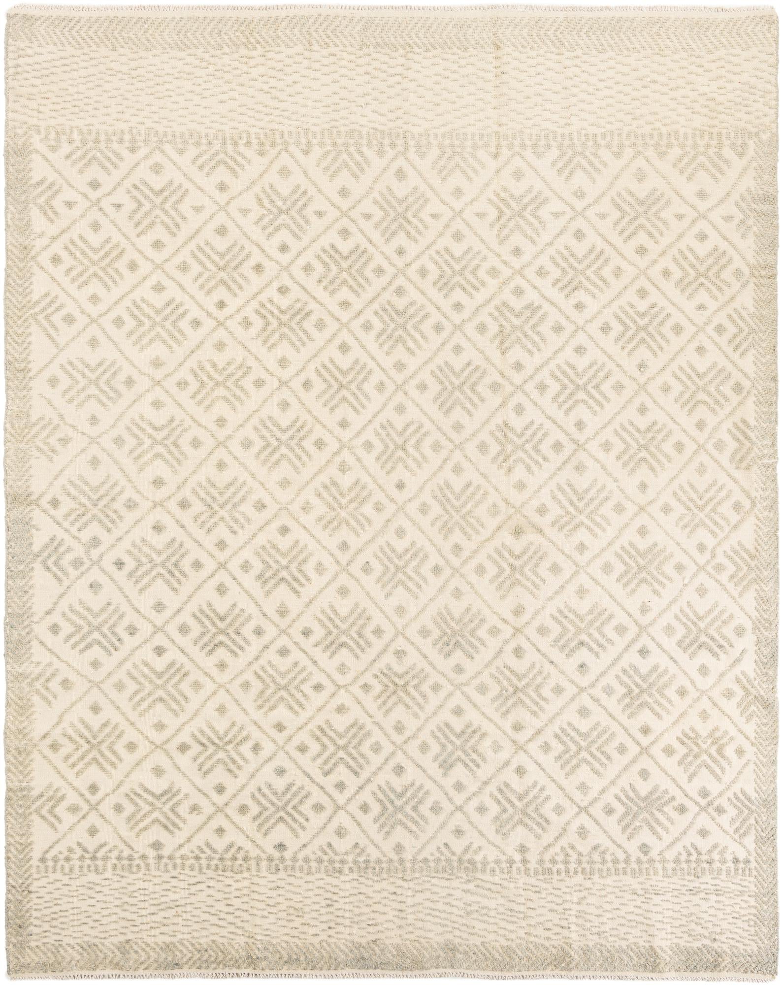 7' 10 x 9' 10 Hand Knotted Moroccan Wool Rug