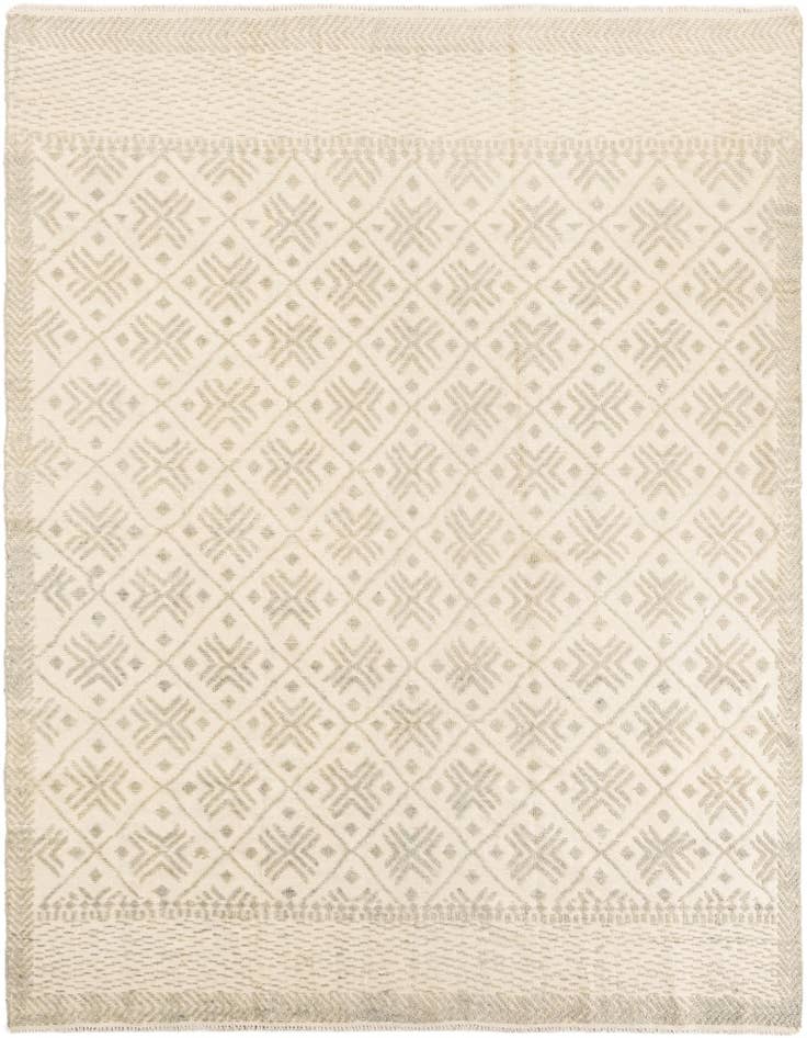 Detail image of 7' 10 x 9' 10 Hand Knotted Moroccan Wool Rug