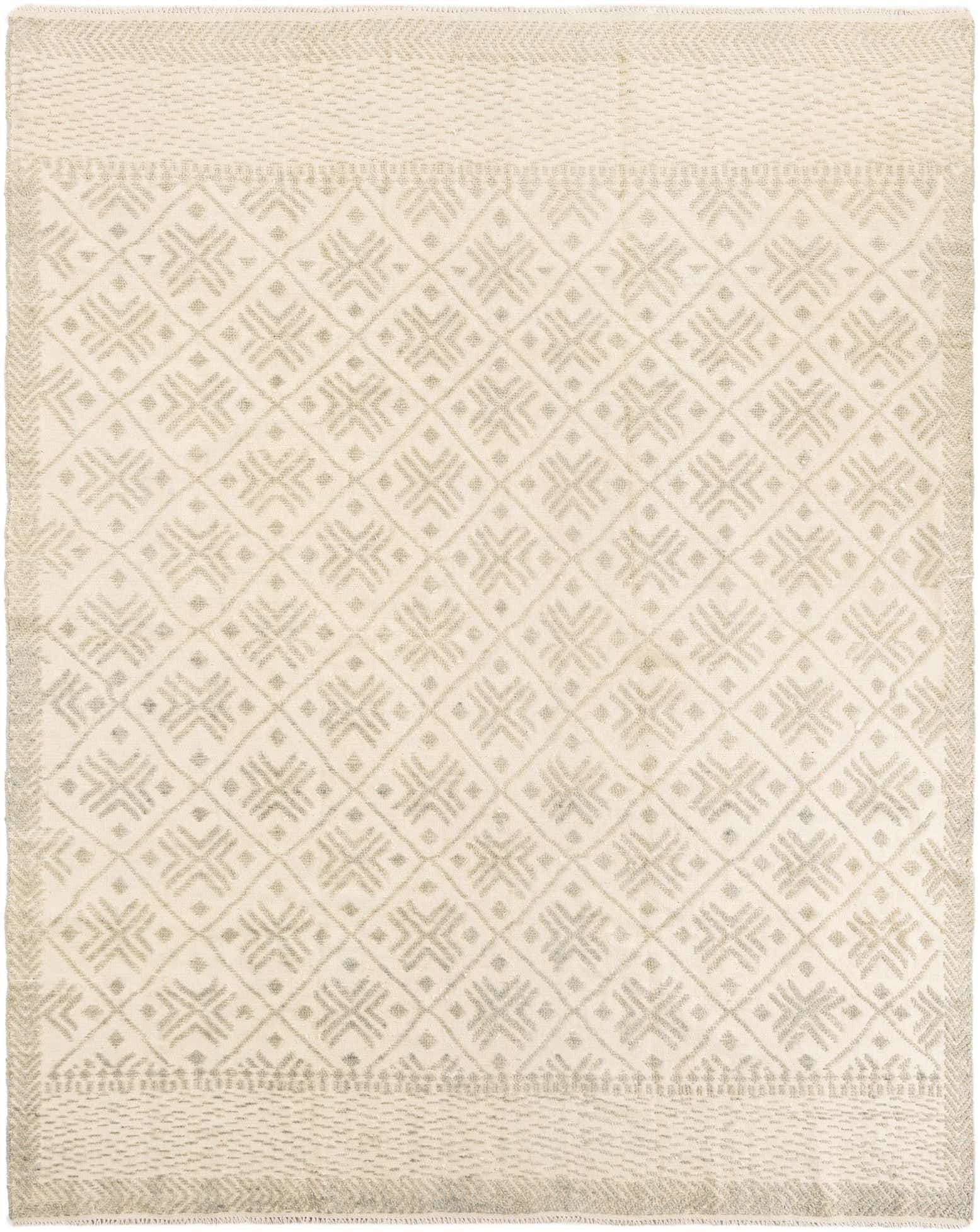 7' 10 x 9' 10 Hand Knotted Moroccan Wool Rug