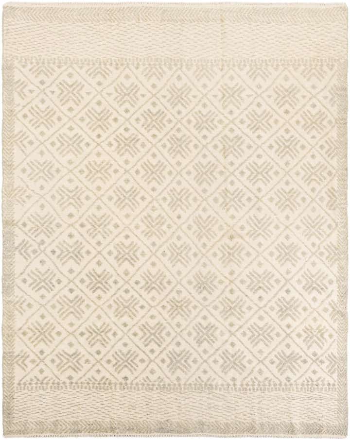 7' 10 x 9' 10 Hand Knotted Moroccan Wool Rug