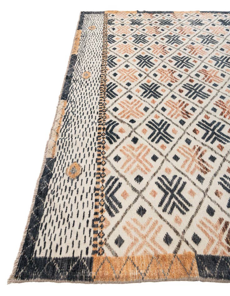 Detail image of 7' 7 x 10' 7  Hand Knotted Moroccan Wool Rug