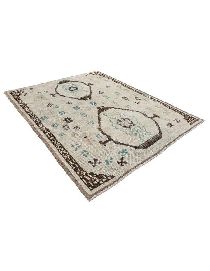 5' 8 x 7' Hand Knotted Moroccan Wool Rug