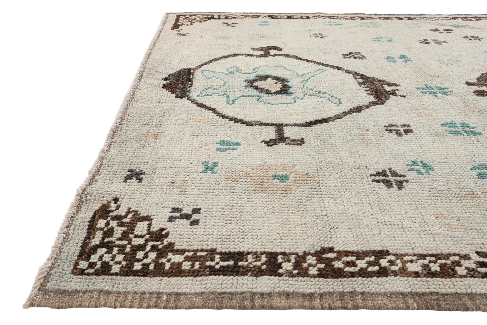 5' 8 x 7' Hand Knotted Moroccan Wool Rug