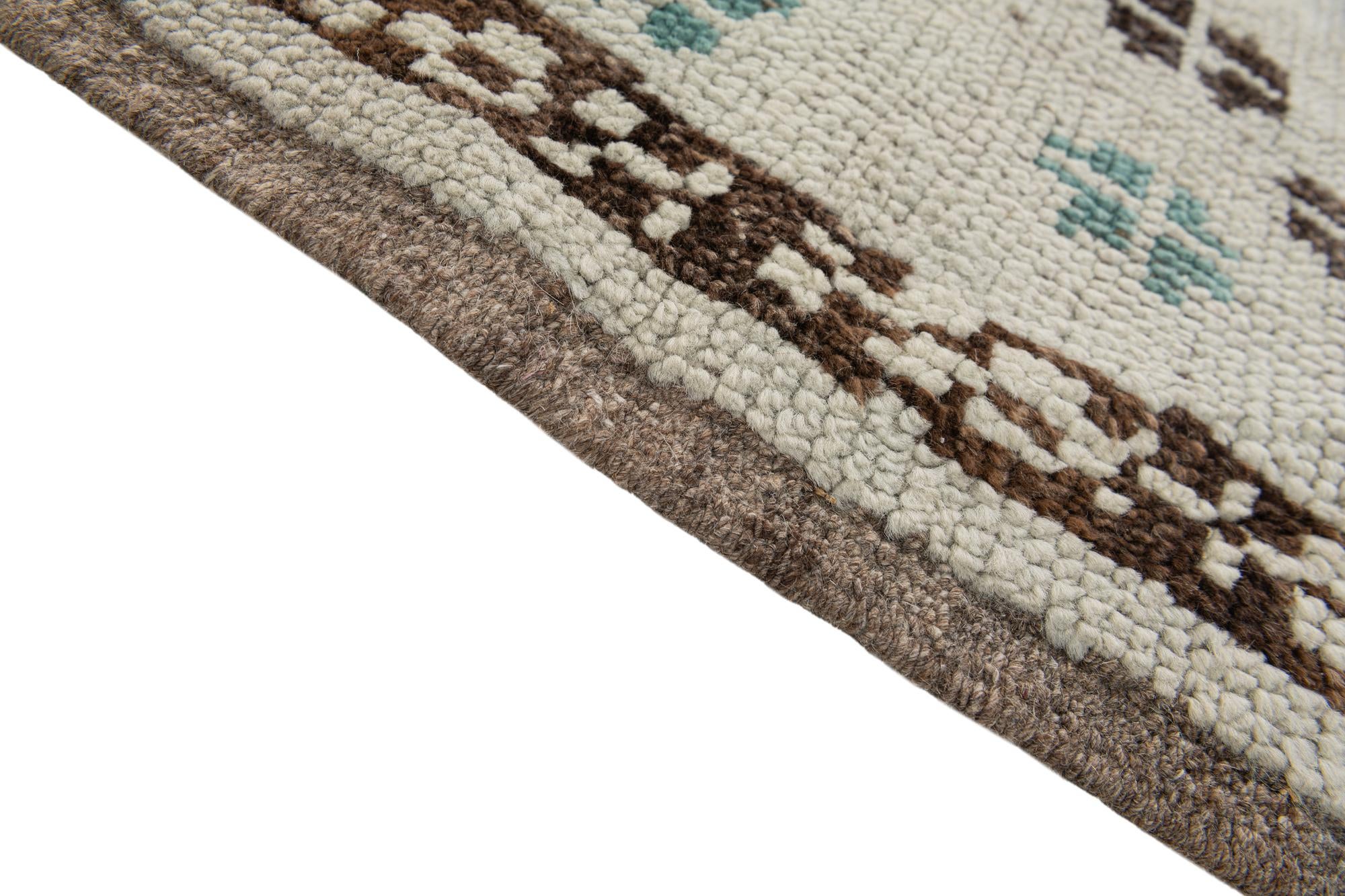 5' 8 x 7' Hand Knotted Moroccan Wool Rug