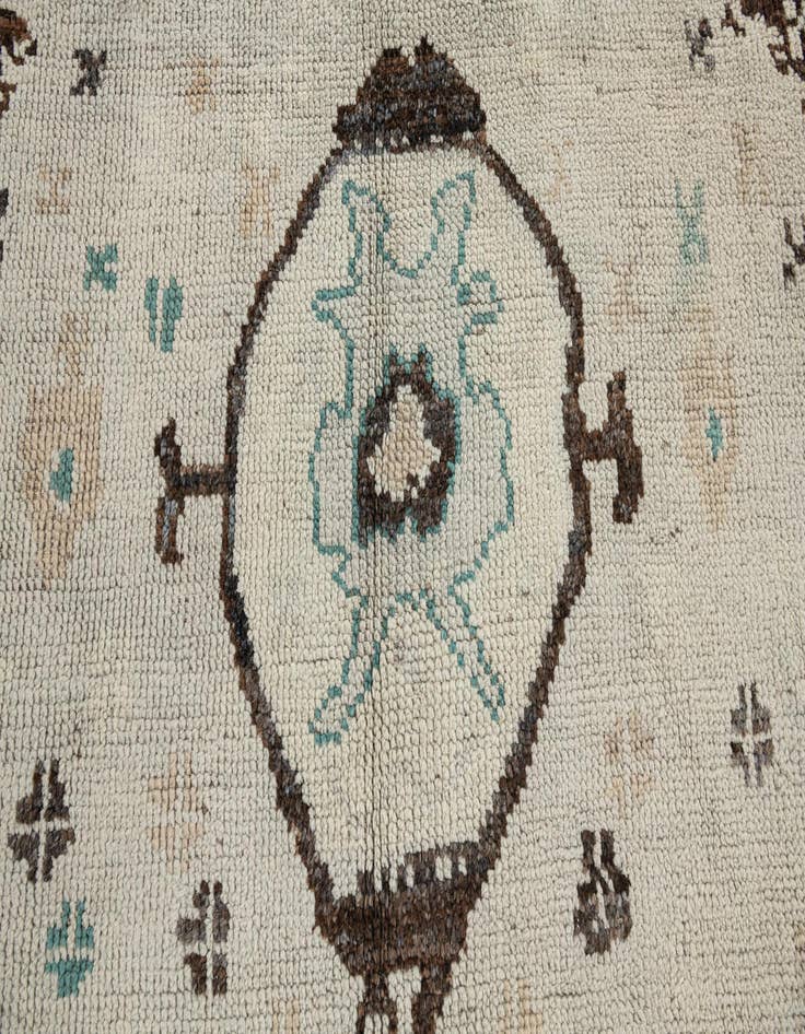 Detail image of 5' 8 x 7'  Hand Knotted Moroccan Wool Rug