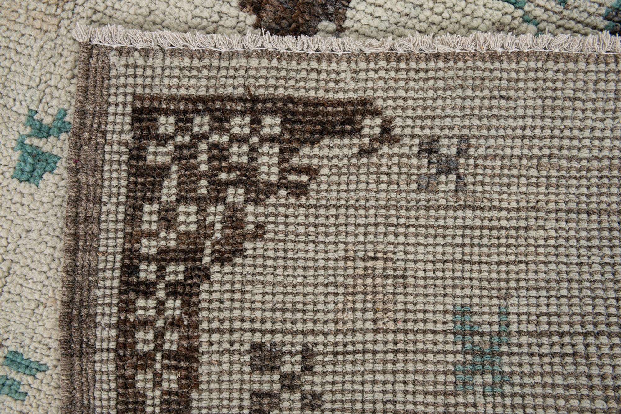 5' 8 x 7' Hand Knotted Moroccan Wool Rug