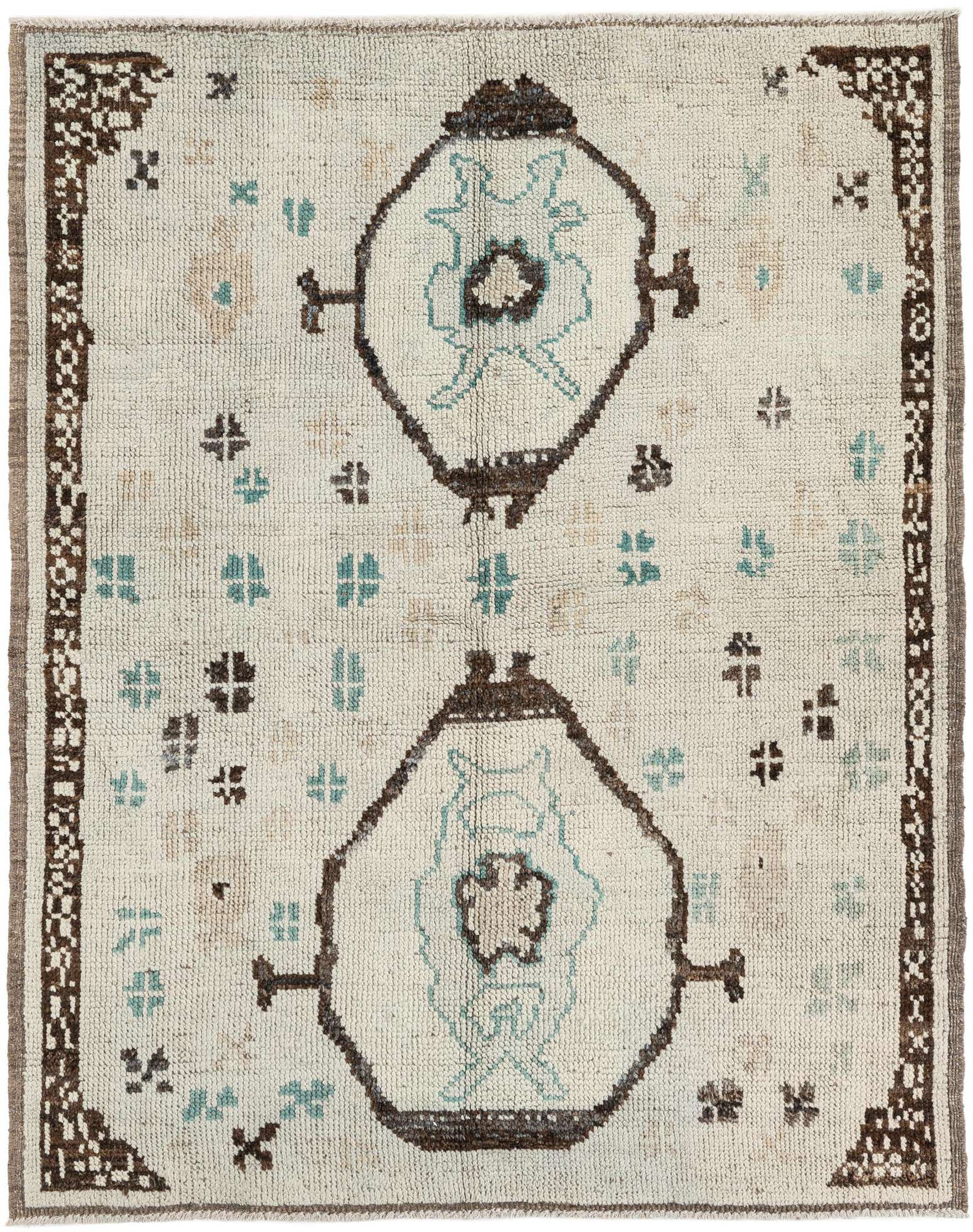 5' 8 x 7' Hand Knotted Moroccan Wool Rug