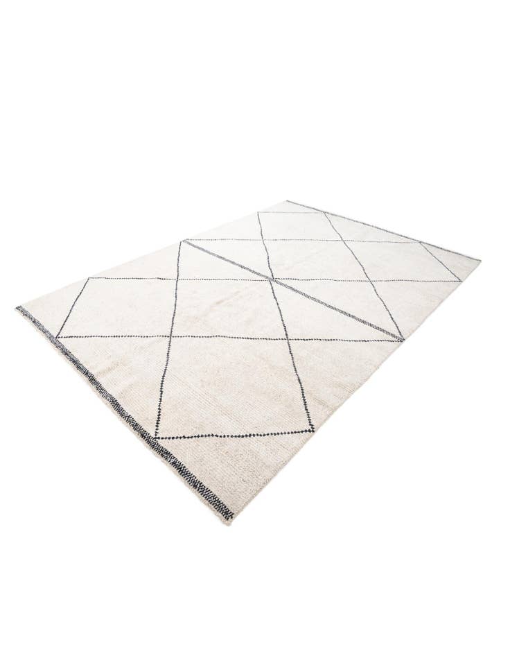 Detail image of 6' 5 x 9' 1 Hand Knotted Moroccan Wool Rug