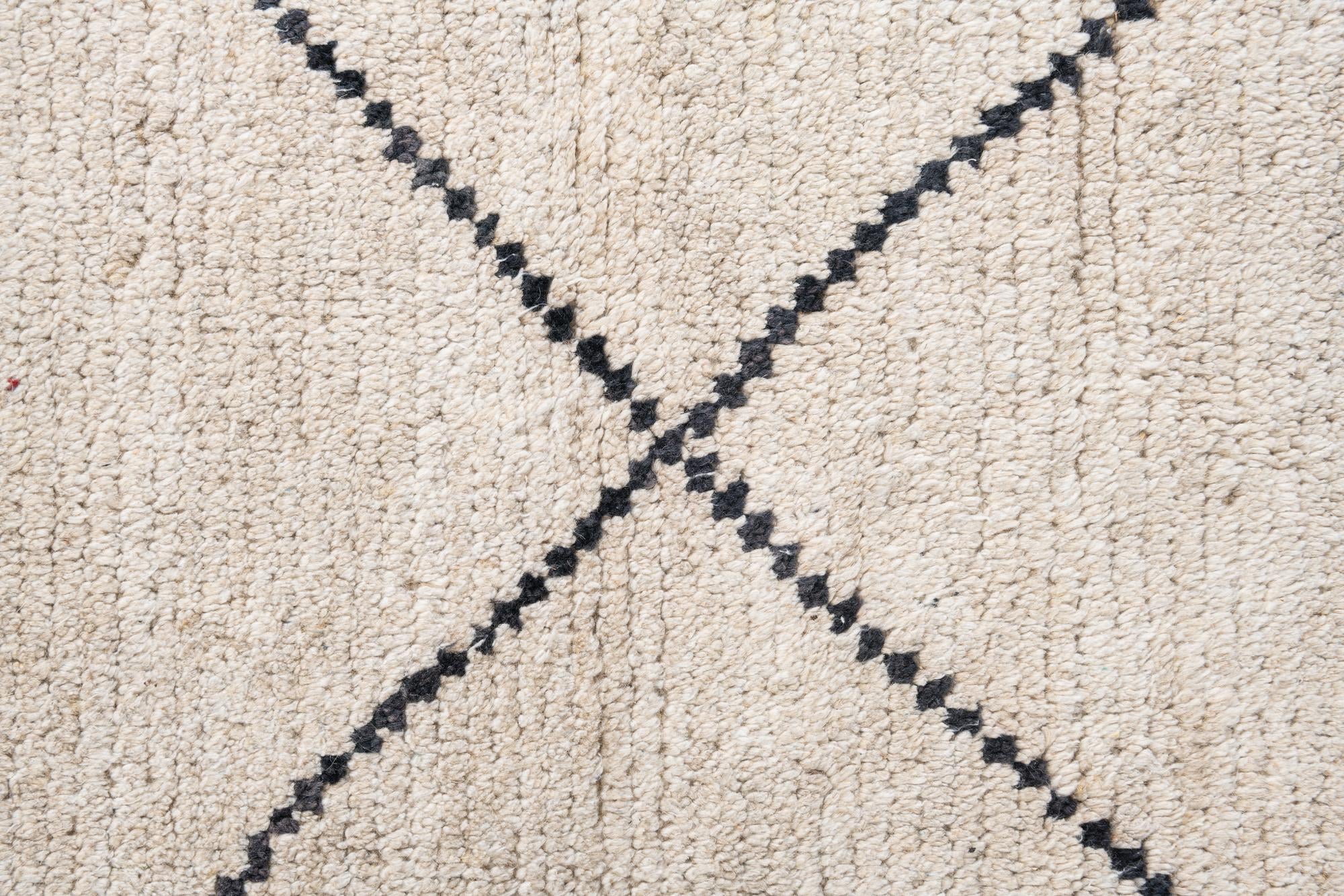 6' 5 x 9' 1 Hand Knotted Moroccan Wool Rug