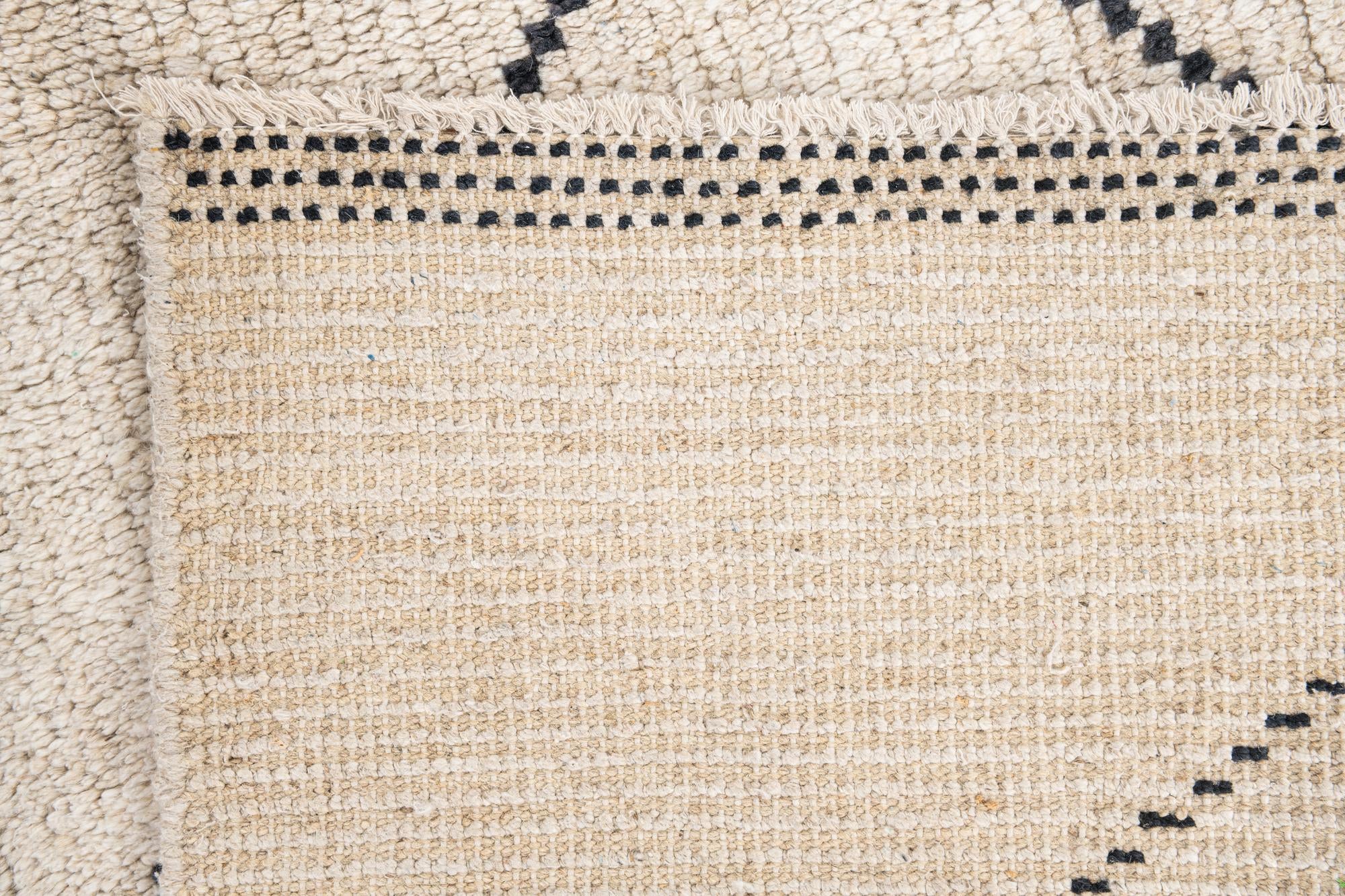 6' 5 x 9' 1 Hand Knotted Moroccan Wool Rug