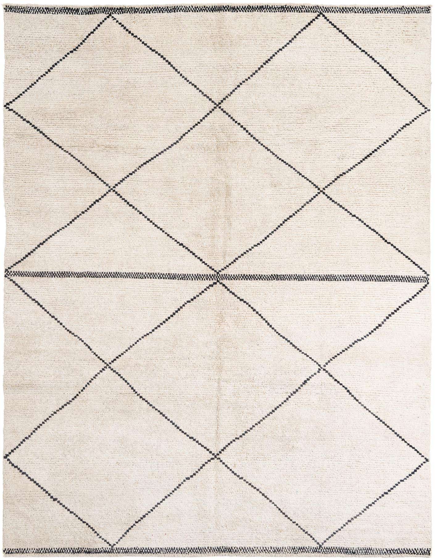 6' 5 x 9' 1 Hand Knotted Moroccan Wool Rug