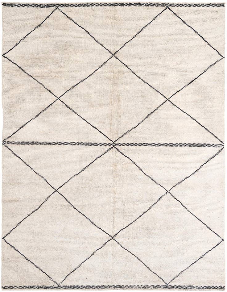 Detail image of 6' 5 x 9' 1 Hand Knotted Moroccan Wool Rug